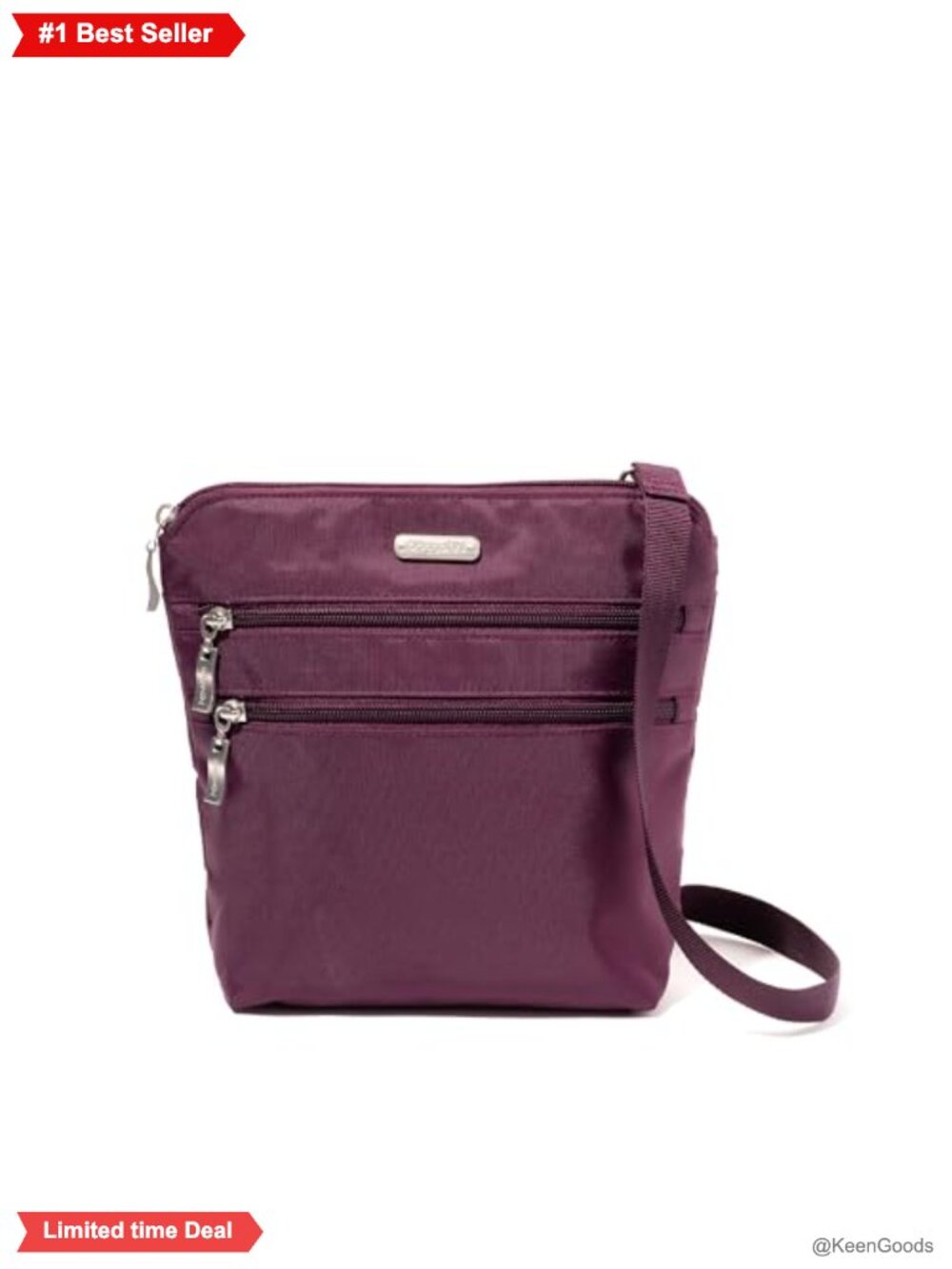 Baggallini Lightweight Nylon RFID Crossbody Bag Adjustable Strap